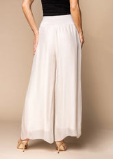 Gia Silk Pants – White